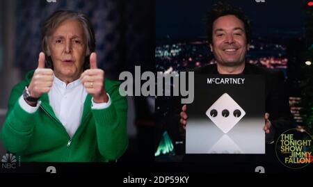 18. Dezember 2020, New York, New York, USA - Sir PAUL MCCARTNEY tritt in der Tonight Show mit JIMMY FALLON auf, um über McCartney III zu sprechen, sein neues Album, das heute erschienen ist.(Bildquelle: © NBC/The Tonight Show/ZUMA Wire) Stockfoto