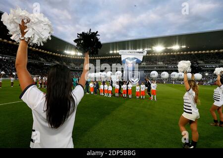 Atmosphäre während des Fußballspiels der französischen First League, Girondins de Bordeaux (FCGB) gegen Montpellier HSC im New Stadium in Bordeaux, Südwestfrankreich am 23. Mai 2015. Bordeaux gewann 2:1. Foto von Patrick Bernard/ABACAPRESS.COM Stockfoto