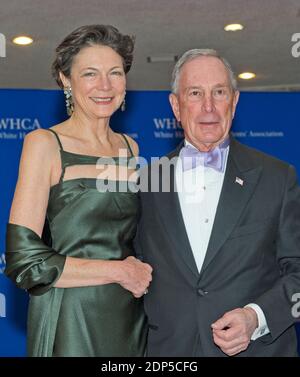 Michael Bloomberg, rechts, und Diana Taylor kommen am Samstag, den 25. April 2015, zum Jahresessen der White House Correspondenents Association 2015 im Washington Hilton Hotel in Washington, DC, USA, an. Foto von Ron Sachs/CNP/ABACAPRESS.COM Stockfoto