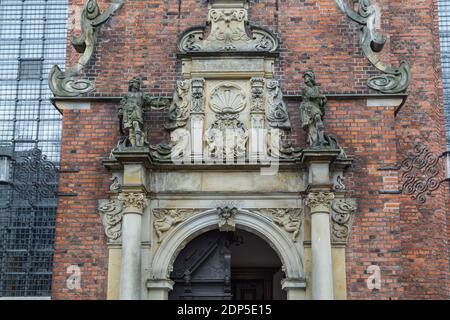 Die Kirche des Heiligen Geistes (Kirche des Heiligen Geistes, dänisch: Helligåndskirken) in Kopenhagen, Dänemark, eine der ältesten Kirchen der Stadt. Stockfoto