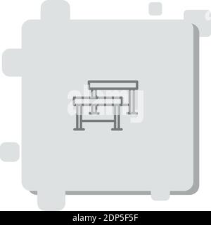 Parallele Balken Vektor-Symbol Moderne einfache Vektor-Illustration Stock Vektor
