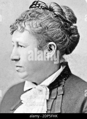 Frau Ulysses S. Grant (Julia Dent Grant), Kopf und Schultern hoch, nach links Stockfoto