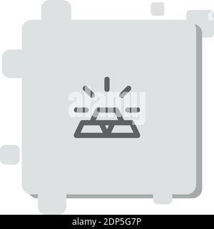 Gold Barren Vektor-Symbol Moderne einfache Vektor-Illustration Stock Vektor