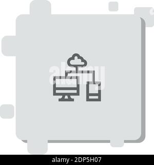 Synchronisieren Vektor-Symbol Moderne einfache Vektor-Illustration Stock Vektor