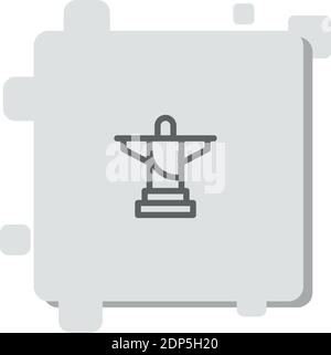 christus der Erlöser Vektor-Symbol moderne einfache Vektor-Illustration Stock Vektor