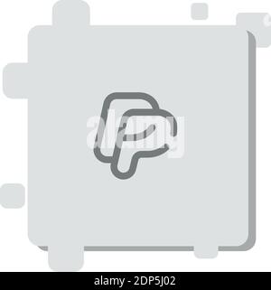 paypal Vektor-Symbol Moderne einfache Vektor-Illustration Stock Vektor
