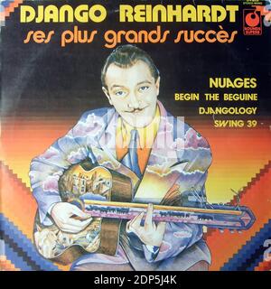 Django Reinhardt - Ses Plus Grands Succes - Nuages, Begin The Beguine, Djangology, Swing 39, Sounds Superb SPR 80539 - Vintage Vinyl Album Cover Stockfoto