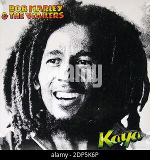 Bob Marley & The Wailers Kaya Tuff Gong Jamaika - Vinyl-Schallplattencover Im Vintage-Stil Stockfoto