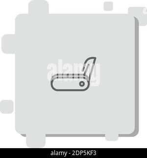 schweizer Messer Vektor-Symbol Moderne einfache Vektor-Illustration Stock Vektor