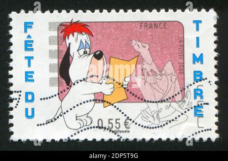 FRANKREICH - UM 2008: Briefmarke gedruckt von Frankreich, zeigt Droopie, um 2008 Stockfoto