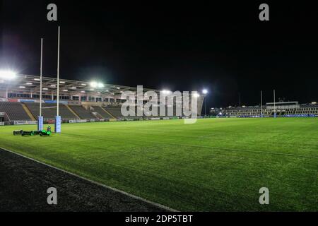 Ein allgemeiner Blick auf das Kingston Park Stadium, Heimstadion von Newcastle Falcons vor dem Spiel zwischen Newcastle Falcons und Sale Sharks Stockfoto