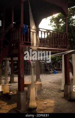 LAO - UMWELT - 4000 INSEL Porträt des 4000 Inseln Territoriums (Si Phan Don) im äußersten Süden von Laos, wo sich der berühmte Don Sahong Damm befindet Stockfoto