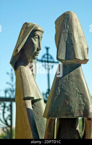 Die Visitationskirche, ein Karem, Statue Stockfoto