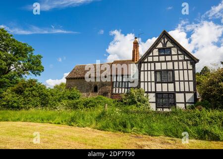 Das Äußere von Oddas sächsischer Kapelle aus dem 11. Jahrhundert in Deerhurst, Gloucestershire, England Stockfoto