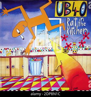 UB40 RATTE IN DER KÜCHE - Vintage Vinyl Schallplattencover Stockfoto