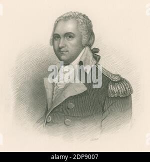 Antike c1860 Gravur, Henry Lee III. Generalmajor Henry Lee III (1756-1818) war ein früher amerikanischer Patriot und Politiker. QUELLE: ORIGINALGRAVUR Stockfoto