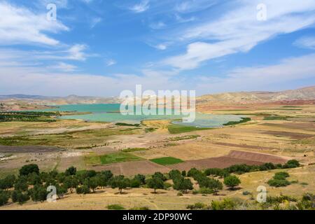 Staudamm Sidi Chahed in der Nähe von Fez, Marokko Stockfoto