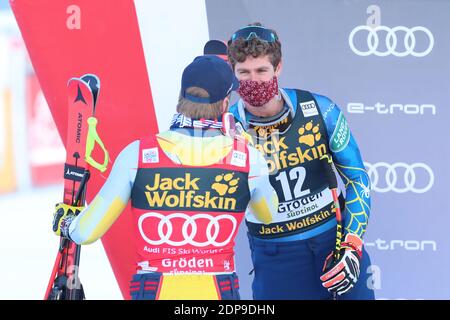 Gröden, Groeden, Italien. Dezember 2020. FIS Alpine Ski World Cup unter Covid-19 Sonderkonditionen 2. Herren Downhill Ski Event am 19/12/2020 in Gröden, Groeden, Italien. In Aktion (Foto von Pierre Teyssot/ESPA-Images) Quelle: European Sports Photo Agency/Alamy Live News Stockfoto