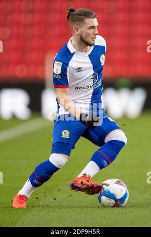 19. Dezember 2020; bet365 Stadium, Stoke, Staffordshire, England; English Football League Championship Football, Stoke City gegen Blackburn Rovers; Harvey Elliott von Blackburn Rovers Stockfoto