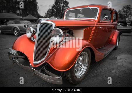 Eine maßgeschneiderte 1934 Ford Tudor Stockfoto