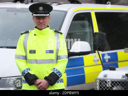 PSNI Assistant Chief Constable Alan Todd auf der Musgrave Polizeiwache in Belfast. Stockfoto