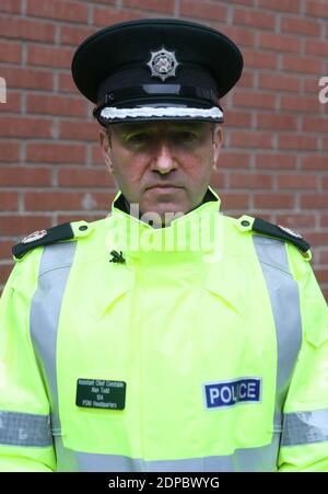 PSNI Assistant Chief Constable Alan Todd auf der Musgrave Polizeiwache in Belfast. Stockfoto