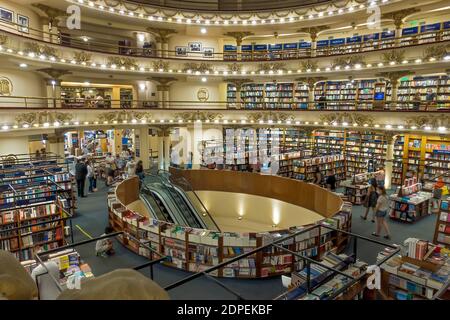 El Ateneo Buchhandlung im ehemaligen Theater und Kino, Buenos Aires, Argentinien Stockfoto