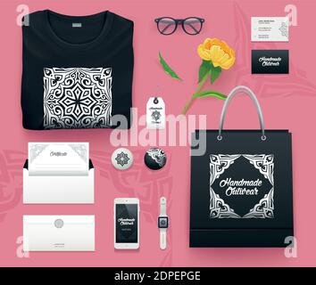 Vorlage für die Corporate Identity. Business-Set für Geschäft, Marke, Stil, Identität. Branding-Mockups. Corporate Identity für Printdesign. Vektordruck Stock Vektor