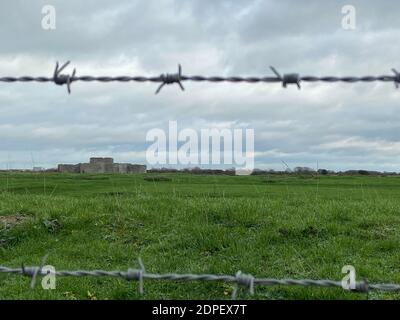 Camber Castle, Rye East Sussex, Großbritannien. Erbaut von Henry der 8. VIII Blick über das Brede-Tal, in der Nähe von Rye East Sussex, Großbritannien Stockfoto