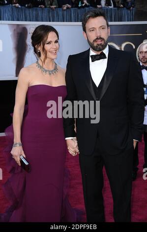 File photo : Jennifer Garner und Ben Affleck kommen für die 85. Academy Awards im Dolby Theater, Los Angeles, CA, USA, 24. februar 2013. Affleck und Garner haben sich offiziell nur einen Tag nach ihrem 10. Hochzeitstag getrennt. Das Paar, das am 29. Juni 2005 heiratete, bestätigte, dass sie sich am Dienstag scheiden lassen. Foto von Lionel Hahn/ABACAPRESS.COM Stockfoto