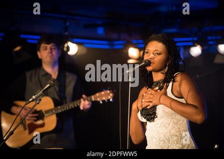 Lizz Wright spielt live auf der Bühne des Montreux Jazz Festival in Montreux, Schweiz, am 6. Juli 2015. Foto von Loona/ABACAPRESS.COM Stockfoto