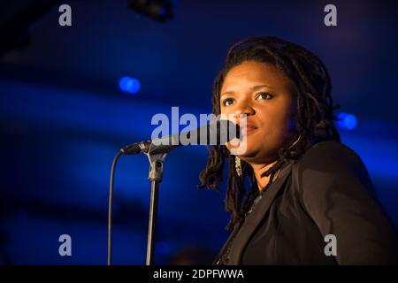 Lizz Wright spielt live auf der Bühne des Montreux Jazz Festival in Montreux, Schweiz, am 6. Juli 2015. Foto von Loona/ABACAPRESS.COM Stockfoto