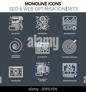 Seo und Web opimization Stock Vektor