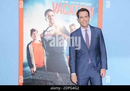 Ed Helms nimmt an der Premiere von Warner Bros. 'Vacation' im Regency Village Theater in Los Angeles, CA, USA am 27. Juli 2015 Teil. Foto von Lionel Hahn/ABACAPRESS.COM Stockfoto