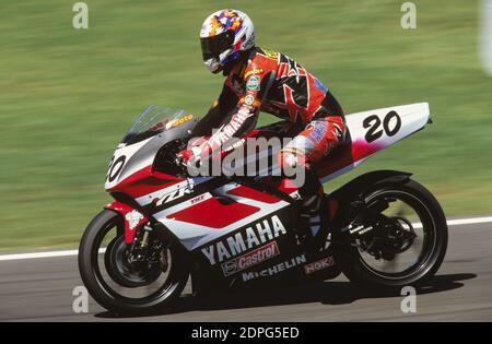 Sete Gibernau (SP), Yamaha 500, Italien GP 500 1997, Mugello Stockfoto