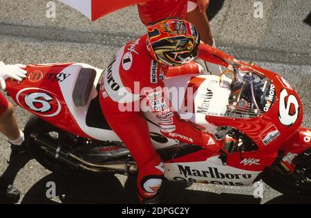 Max Biaggi (ITA), Honda 500 Italien GP Moto 500, Imola 1998 Stockfoto