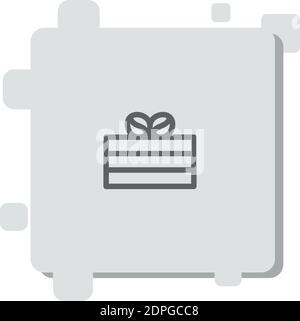 Tiramisu Vektor-Symbol Moderne einfache Vektor-Illustration Stock Vektor