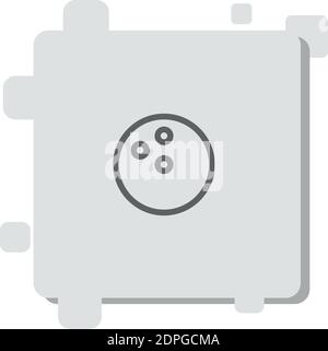 Bowling Ball Vektor-Symbol Moderne einfache Vektor-Illustration Stock Vektor