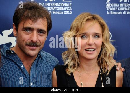 Adriano Giannini und Valeria Golino nehmen am 11. September 2015 am "per Amor Vostro" Fotocall während des 72. Internationalen Filmfestivals von Venedig (Mostra) auf dem Lido in Venedig Teil. Foto von Aurore Marechal/ABACAPRESS.COM Stockfoto