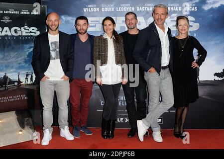 Franck Gastambide, Guillaume Gouix, Virginie Ledoyen, Eric Hannezo, Lambert Wilson et Gabrielle Lazure assistent a la Premiere de 'enrages' a l'UGC Cine Cite les Halles a Paris, France le 28 Septembre 2015. Foto von Aurore Marechal/ABACAPRESS.COM Stockfoto