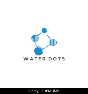 vektor von Wasser Punkte blau einfaches Logo Stock Vektor