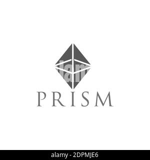 vektor von Prisma Form 3d flach einfaches Design-Logo Stock Vektor