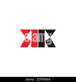 Abstrakter Buchstabe rr einfacher geometrischer Logovektor flach Stock Vektor