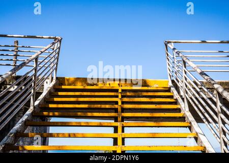 Treppe zur Malecon Esplanade in Puerto Vallarta, Jalisco, Mexiko. Stockfoto