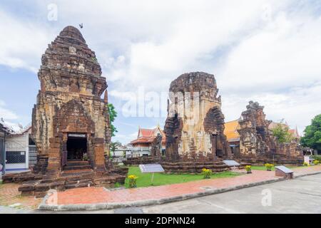 Wat Kamphaeng Laeng sind eine Reihe von alten Khmer-Tempeln in Phetchaburi, Thailand Stockfoto