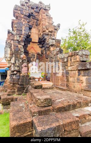 Wat Kamphaeng Laeng sind eine Reihe von alten Khmer-Tempeln in Phetchaburi, Thailand Stockfoto