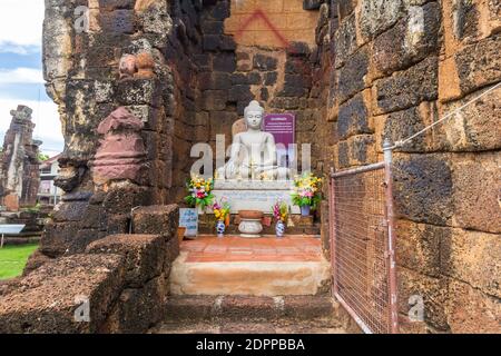 Wat Kamphaeng Laeng sind eine Reihe von alten Khmer-Tempeln in Phetchaburi, Thailand Stockfoto