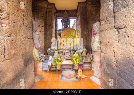 Wat Kamphaeng Laeng sind eine Reihe von alten Khmer-Tempeln in Phetchaburi, Thailand Stockfoto