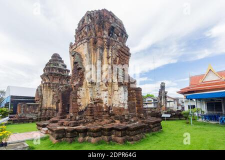 Wat Kamphaeng Laeng sind eine Reihe von alten Khmer-Tempeln in Phetchaburi, Thailand Stockfoto