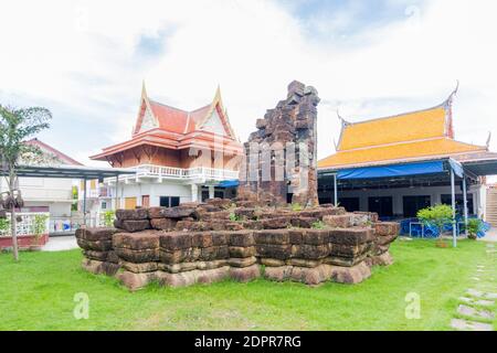 Wat Kamphaeng Laeng sind eine Reihe von alten Khmer-Tempeln in Phetchaburi, Thailand Stockfoto